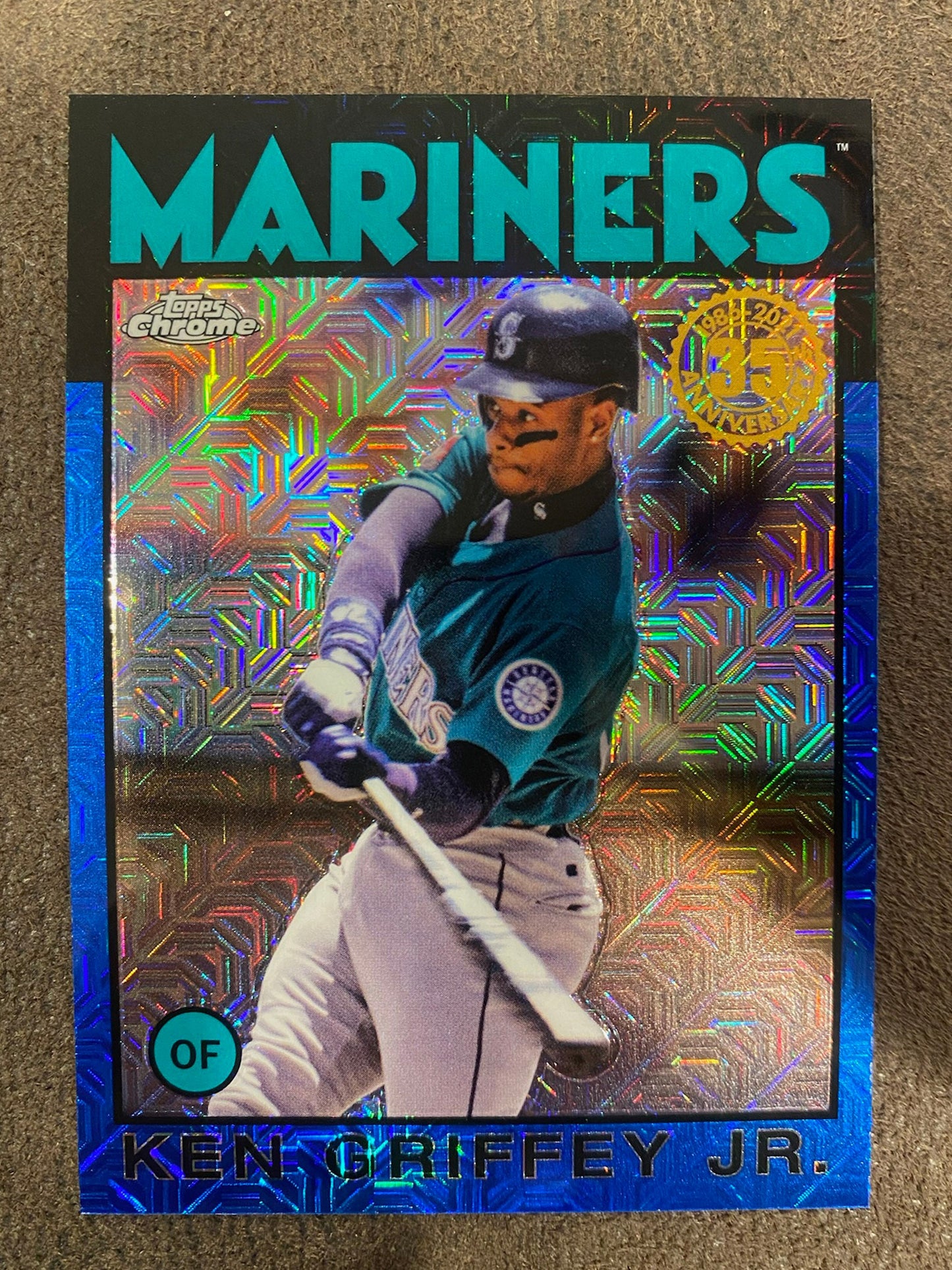 Ken Griffey Jr  - 2021 Topps Series 1 - Silver Pack Mojo Blue /150 - Mariners