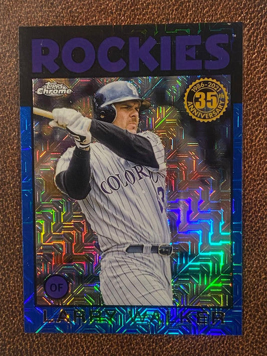 Larry Walker - 2021 Topps - Silverpack Mojo BLUE /150 - Rockies