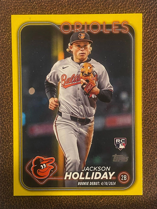 Jackson Holliday - 2024 Topps Update - Yellow (Rookie Debut) - Orioles