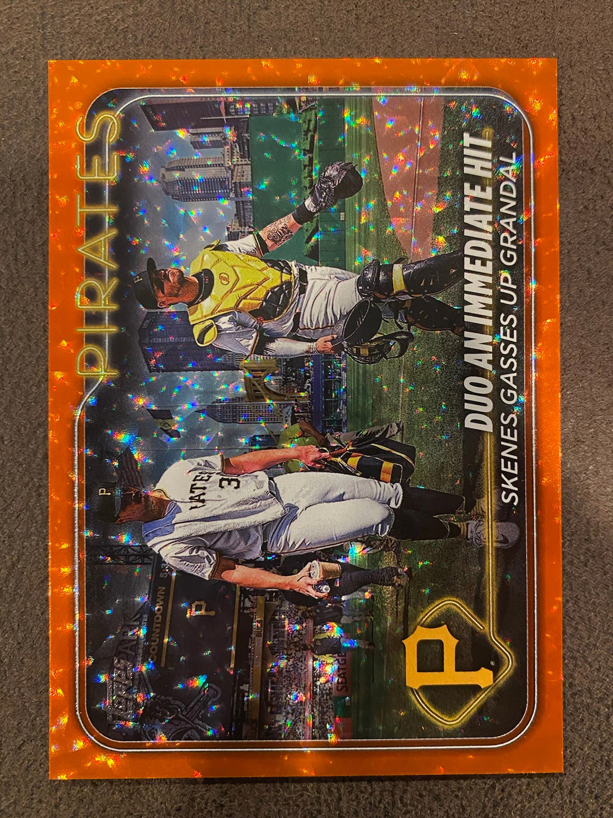 Paul Skenes - 2024 Topps Update - Combo Card Orange Foil /299 - Pirate ...