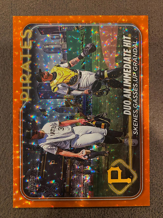 Paul Skenes - 2024 Topps Update - Combo Card Orange Foil /299 - Pirates