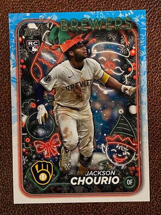 Jackson Chourio - 2024 Topps Holiday - SP Image Variation - Brewers