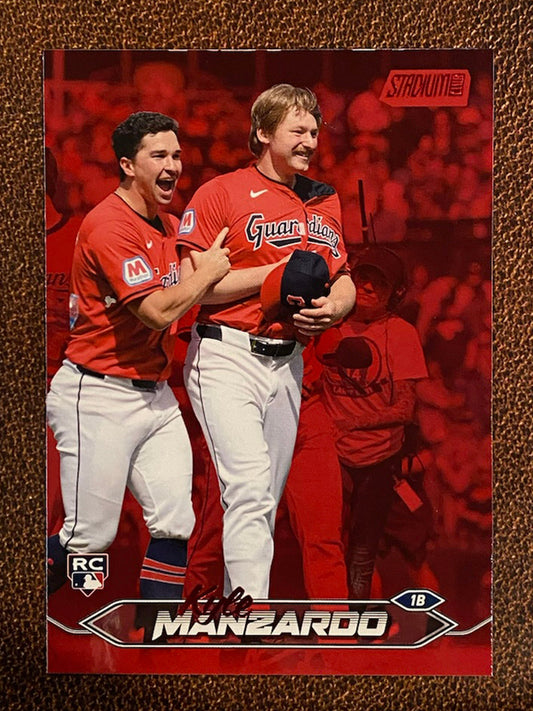 Kyle Manzardo - 2024 Topps Stadium Club - Red Foil - Guardians