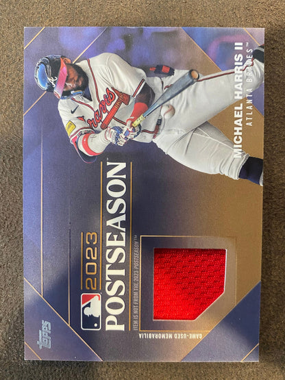 Michael Harris II - 2024 Topps Series 1 - Postseason Performance Game-Used RELIC /25 - Braves