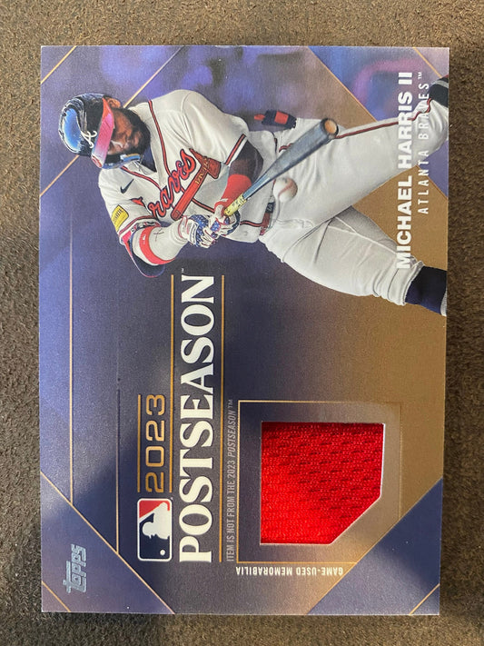 Michael Harris II - 2024 Topps Series 1 - Postseason Performance Game-Used RELIC /25 - Braves