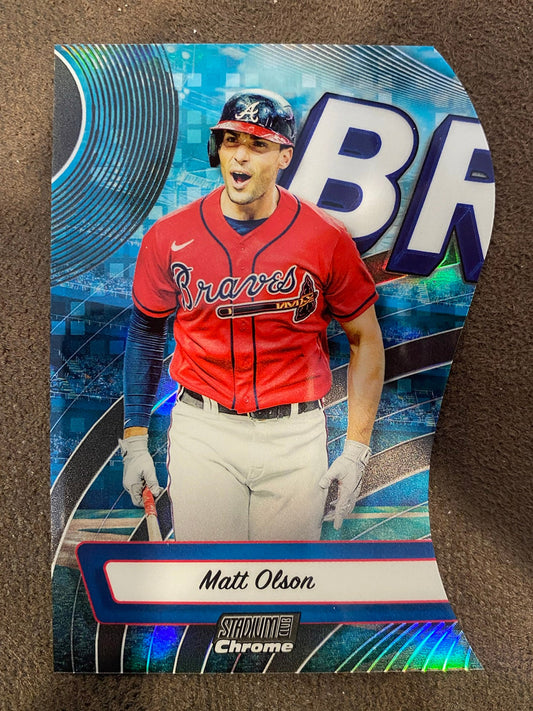 Matt Olson - 2024 Topps Stadium Club - Triumvirates (Left) - Braves