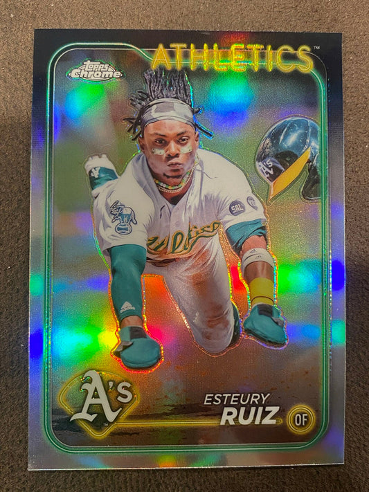 Esteury Ruiz - 2024 Topps Chrome - Refractor - Athletics