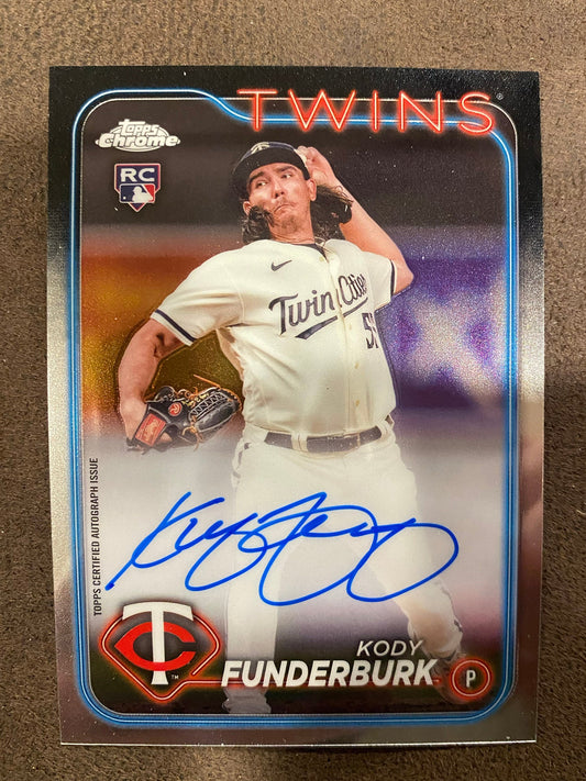 Kody Funderburk - 2024 Topps Chrome - Base AUTO - Twins