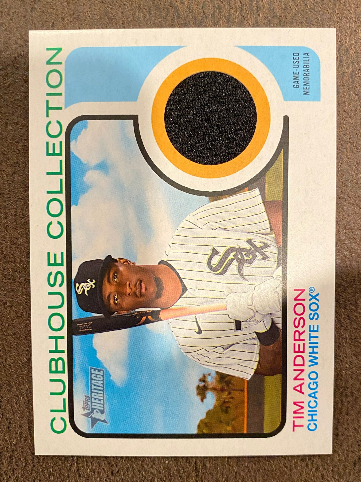 Tim Anderson - 2022 Topps Heritage High Number - Clubhouse Collection Game-Used RELIC - White Sox