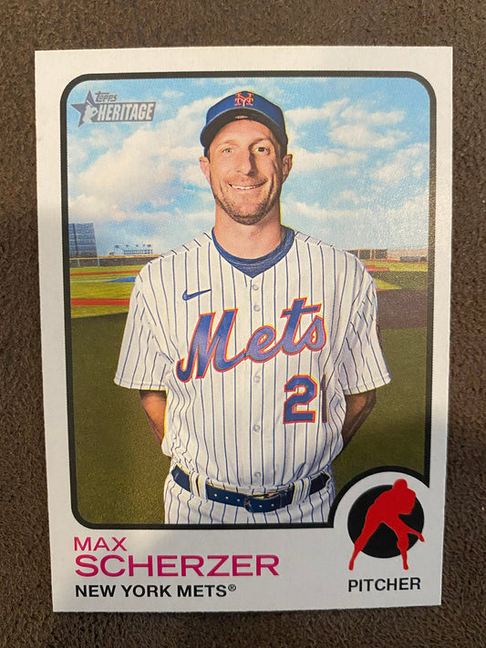 Max Scherzer - 2022 Topps Heritage High Number - Color Variation - Mets