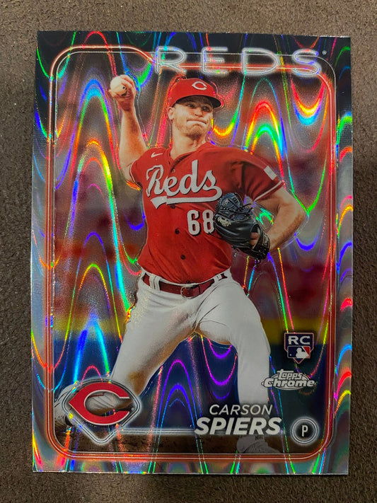 Carson Spiers - 2024 Topps Chrome - Raywave Refractor - Reds