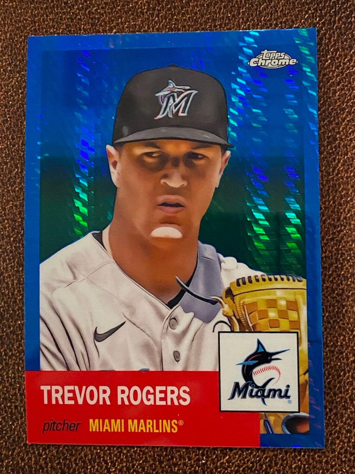 Trevor Rogers - 2022 Topps Chrome Platinum Anniversary - Blue Prism - Marlins