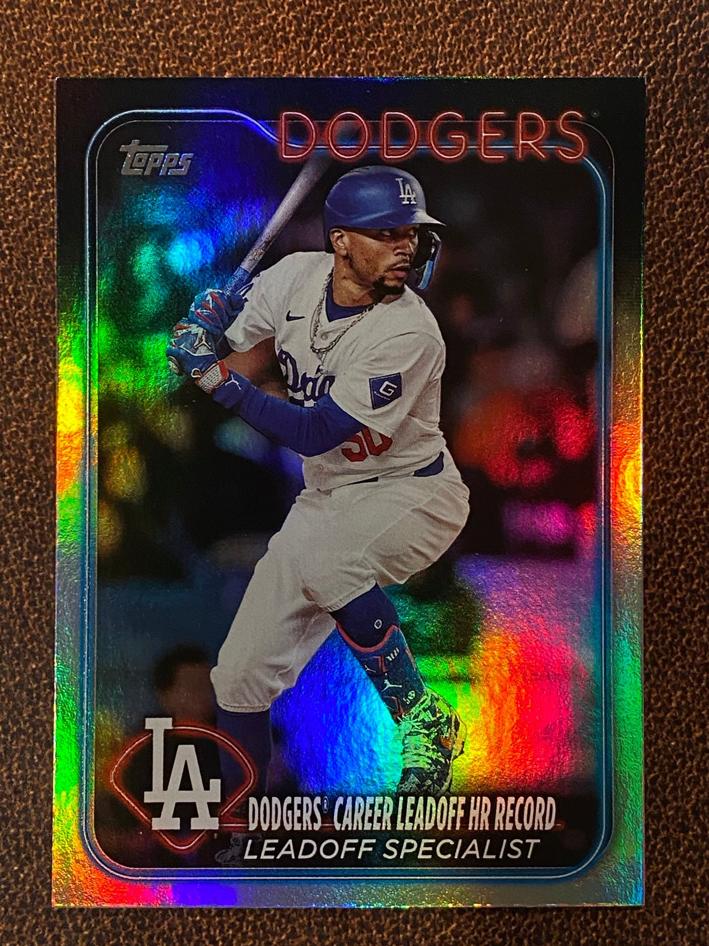 Mookie Betts - 2024 Topps Update - Rainbow Foil (HR Record) - Dodgers