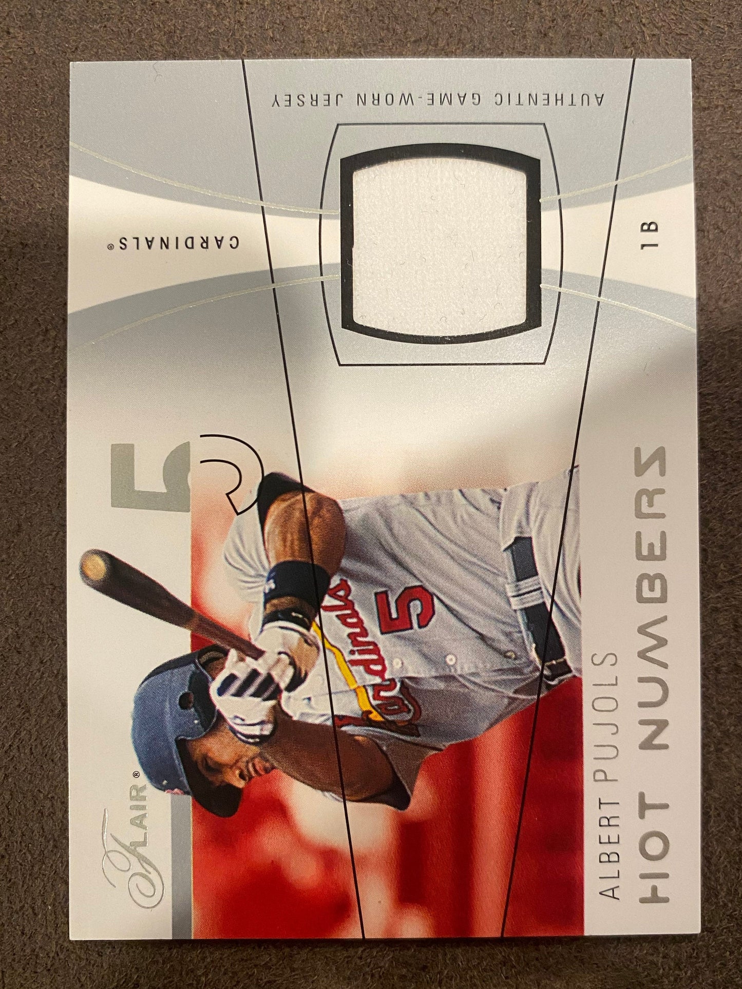 Albert Pujols - 2004 Fleer Flair - Hot Numbers Game-Used RELIC /125 - Cardinals