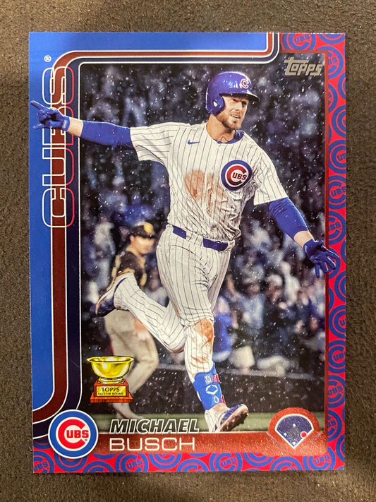 Michael Busch - 2025 Topps Series 1 - Team Border SSP - Cubs