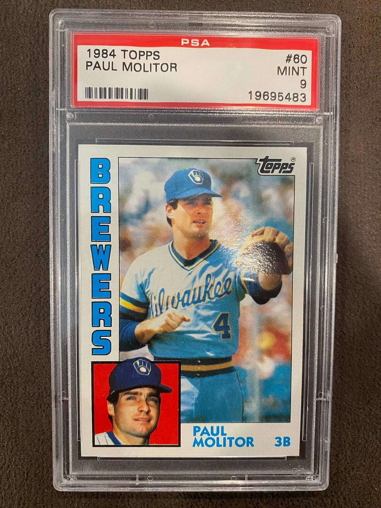 Paul Molitor - 1984 Topps - PSA 9 - Brewers