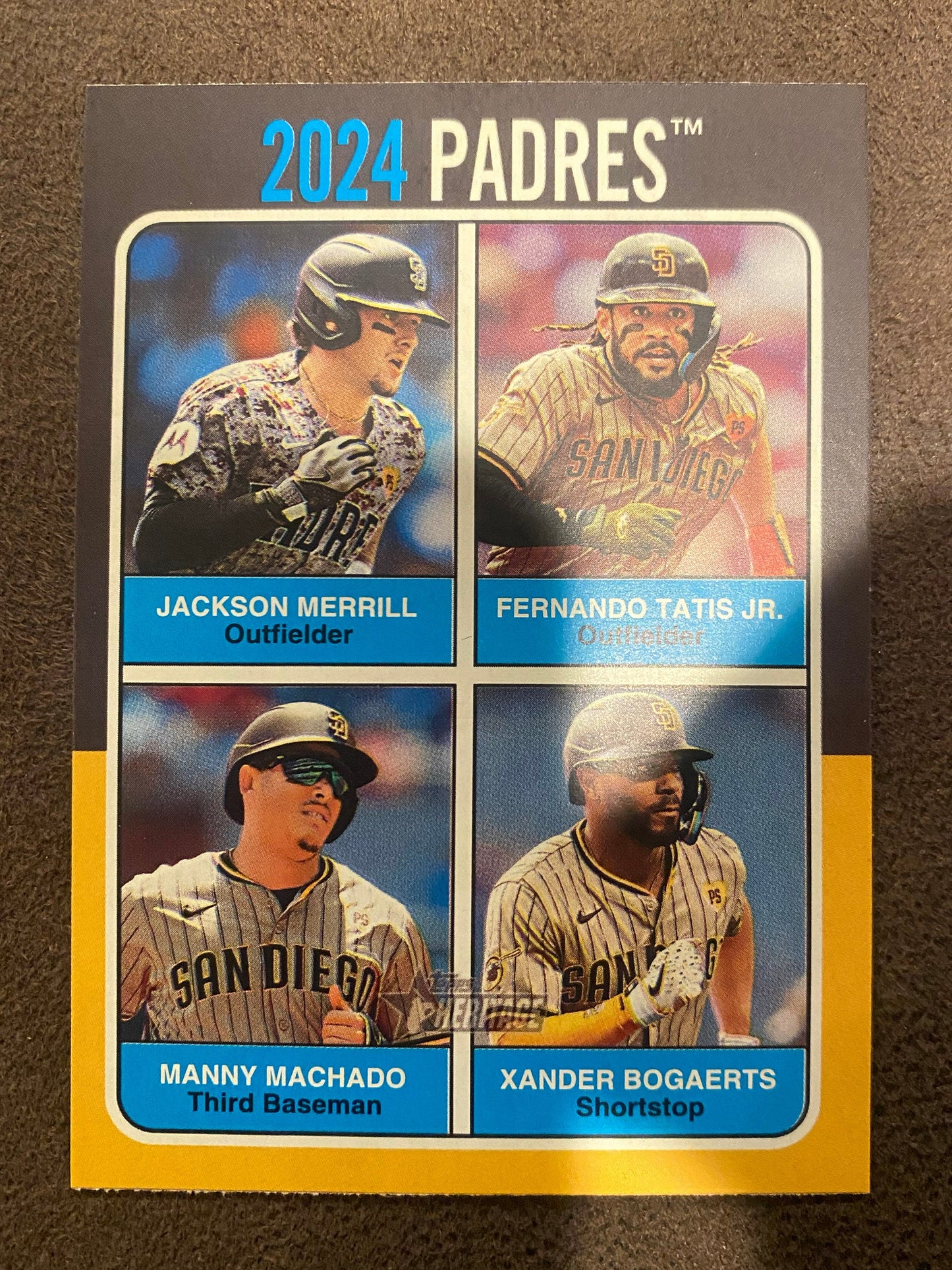 Bogaerts/Machado/Tatis/Merrill - 2024 Topps Heritage High Number - 2024 Padres - Padres