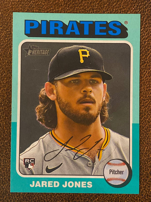 Jared Jones - 2024 Topps Heritage High Number - Aqua Border - Pirates
