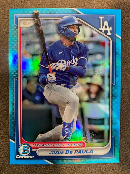 Josue De Paula - 2024 Bowman Draft - Skyblue Chrome Refractor - Dodgers