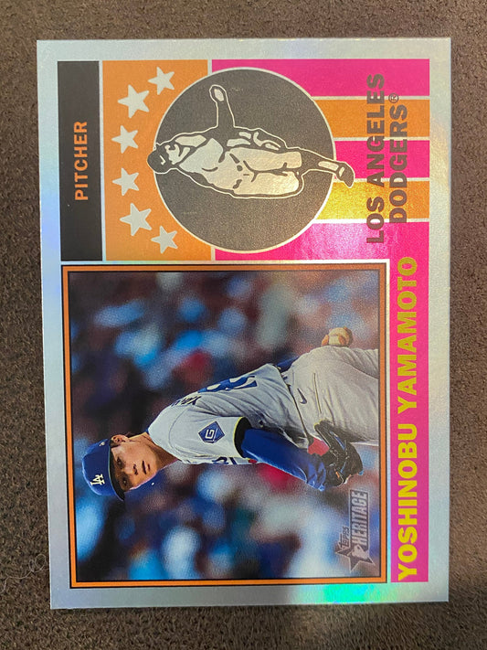 Yoshinobu Yamamoto - 2025 Topps Heritage - Player Icon Holographic - Dodgers