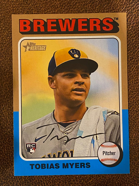 Tobias Myers - 2024 Topps Heritage High Number - Short Print (#720) - Brewers