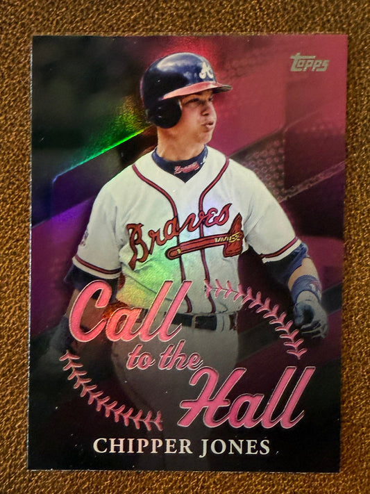 Chipper Jones - 2025 Topps Series 1 - Call to the Hall PINK - Braves
