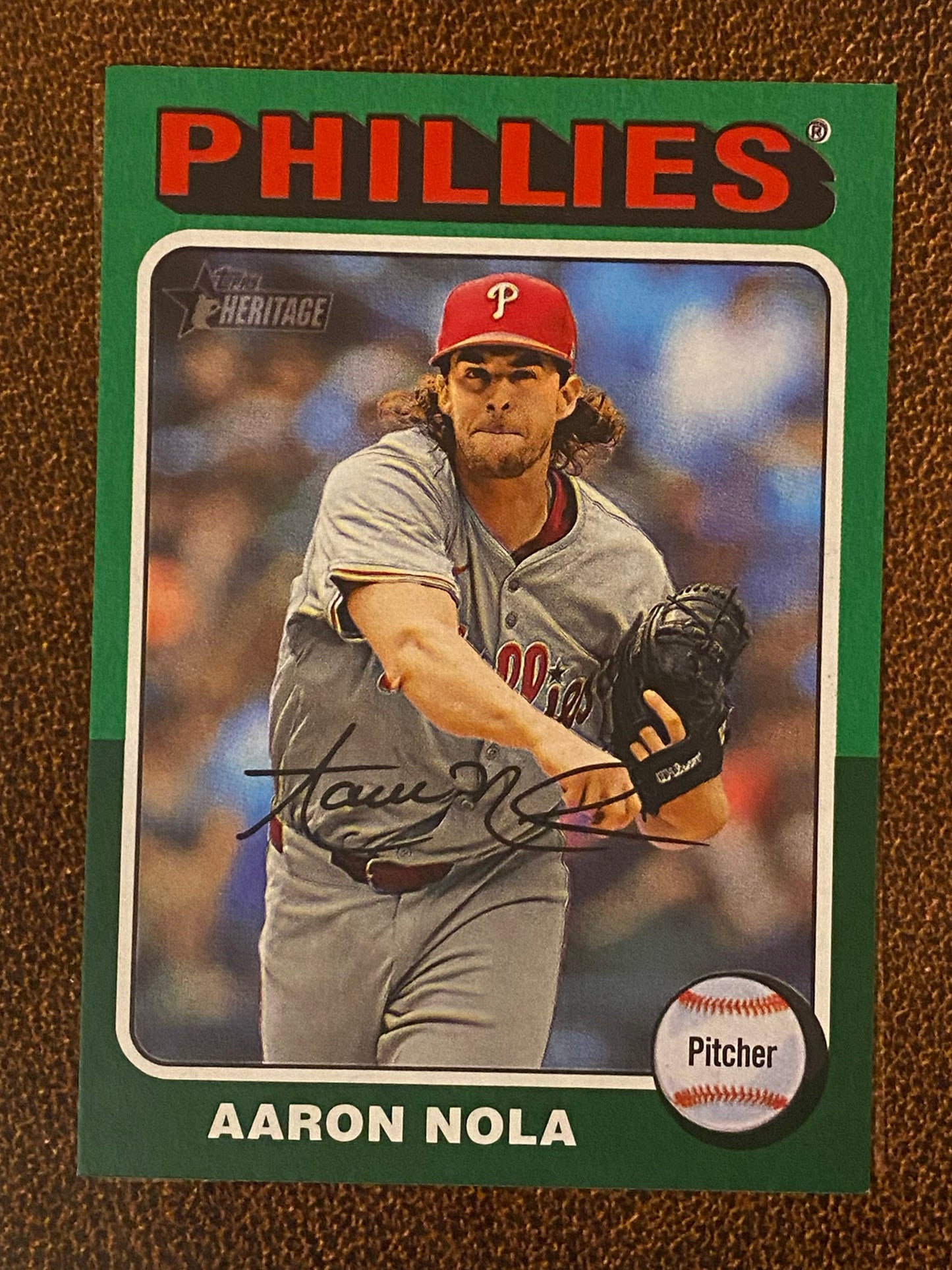 Aaron Nola - 2024 Topps Heritage - Green Border - Phillies
