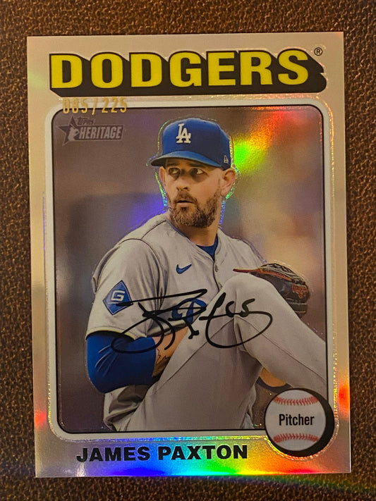 James Paxton - 2024 Topps Heritage High Number - Silver /225 - Dodgers