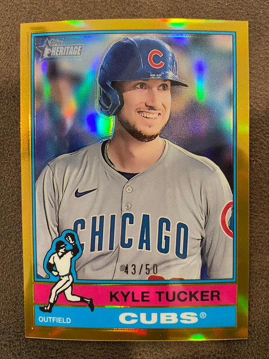Kyle Tucker - 2025 Topps Heritage - Gold Refractor /50 - Cubs