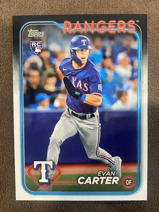 Evan Carter - 2024 Topps Series 1 - Rookie base card - Rangers