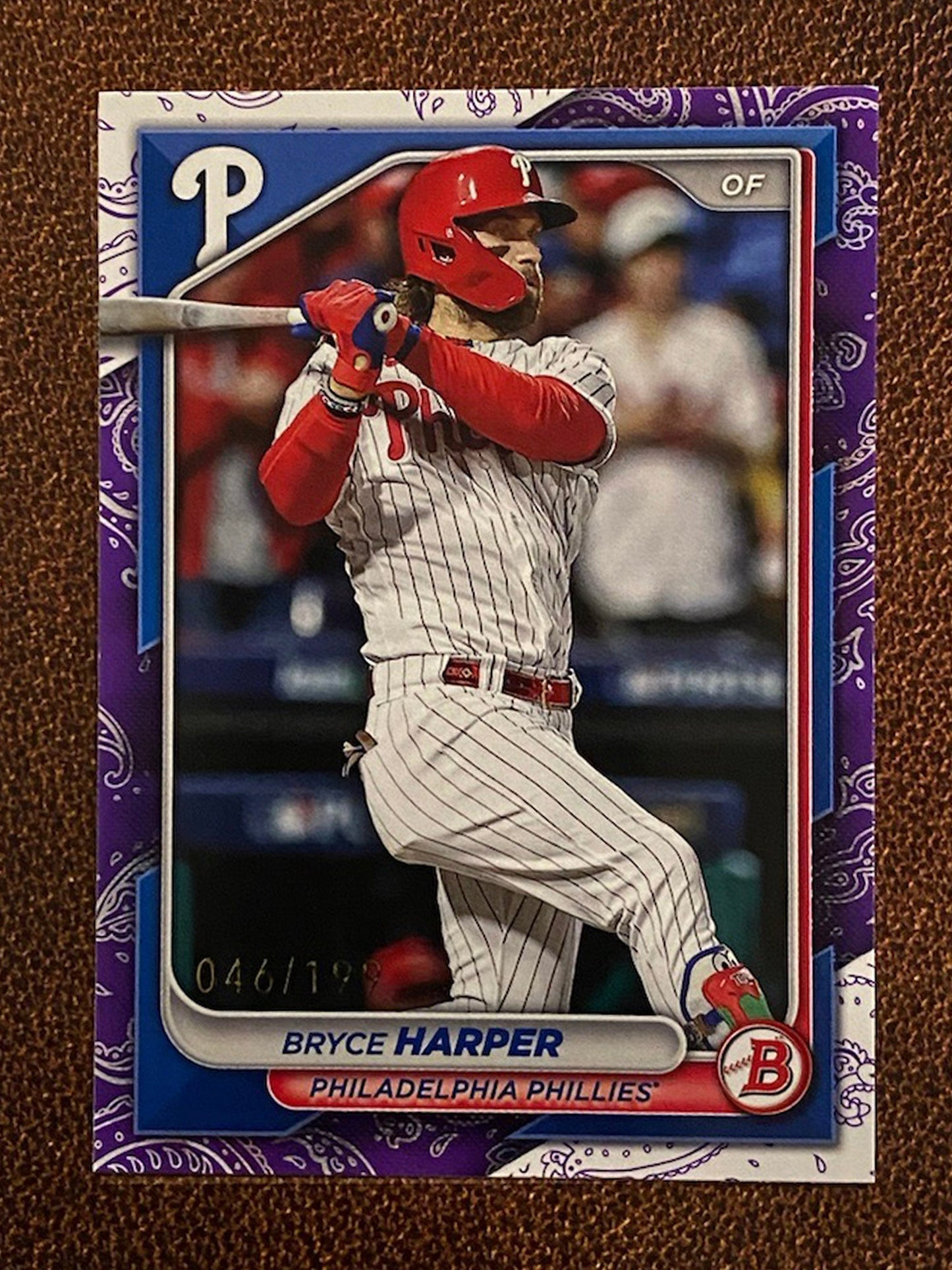 Bryce Harper - 2024 Bowman - Purple Parallel /199 - Phillies