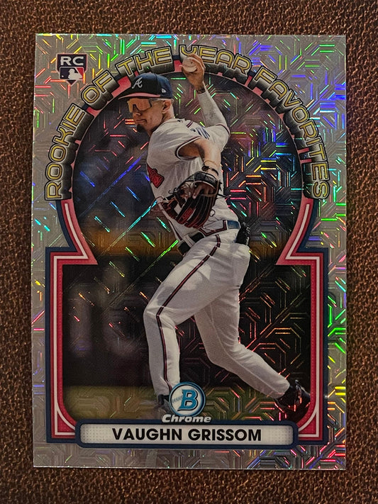 Vaughn Grissom - 2023 Bowman - Rookie of the Year Favorites Mojo Refractors - Braves