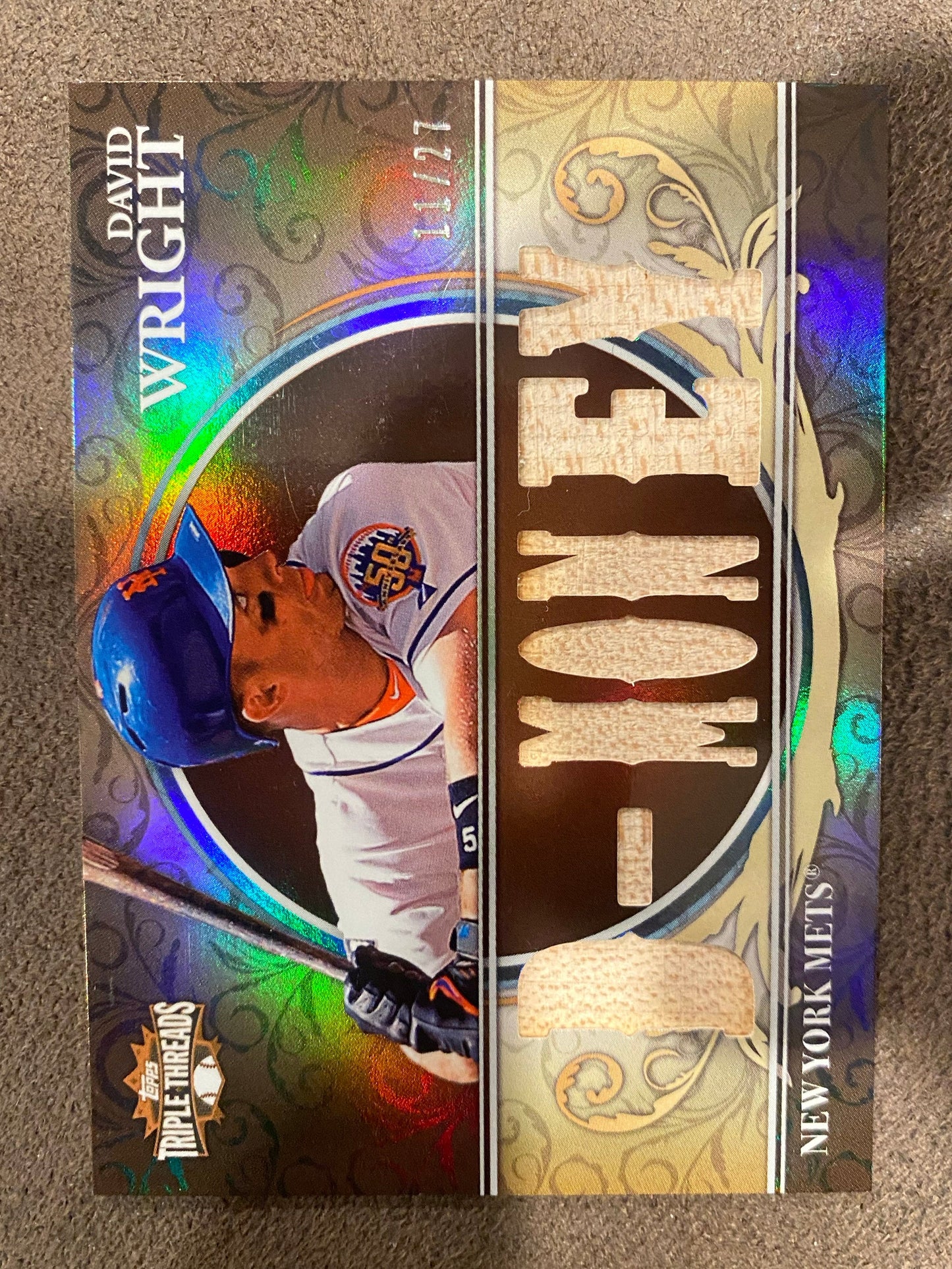 David Wright - 2013 Topps Triple Threads - D-Money RELIC /27 - Mets