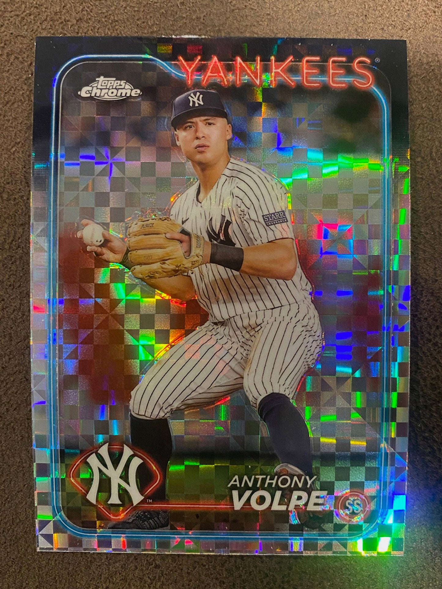 Anthony Volpe - 2024 Topps Chrome - XFractor - Yankees