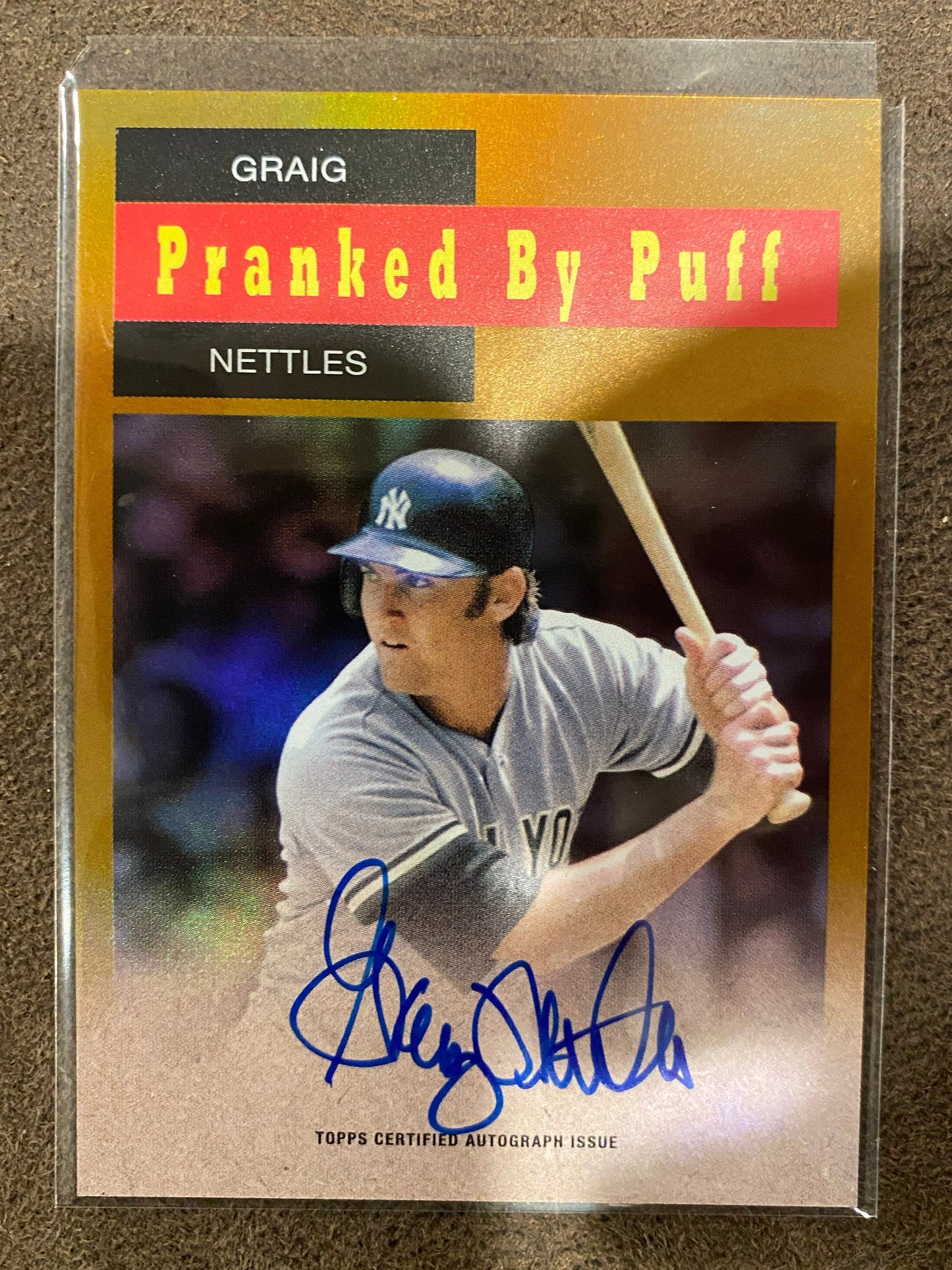 Craig Nettles - 2024 Topps Archives - Pranked by Puff GOLD AUTO/50 - Yankees