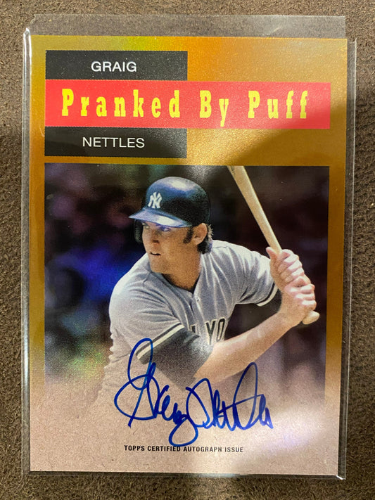 Craig Nettles - 2024 Topps Archives - Pranked by Puff GOLD AUTO/50 - Yankees