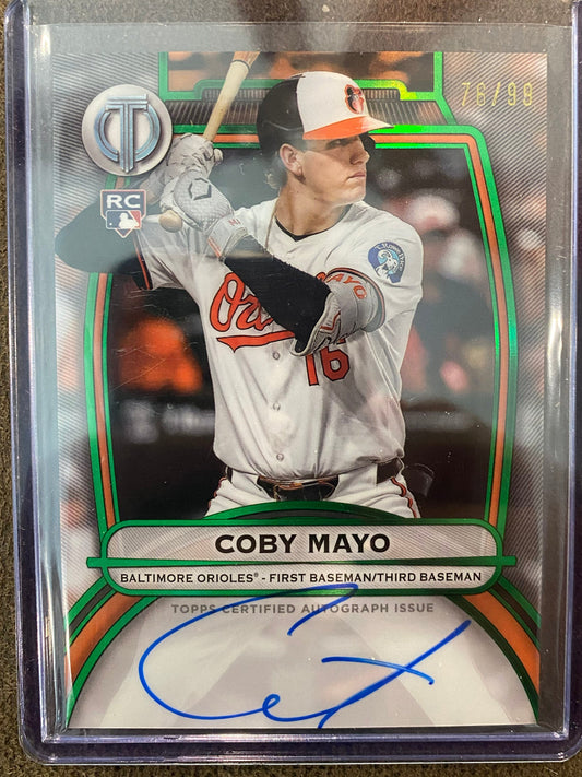 Coby Mayo - 2025 Topps Tribute - GREEN AUTO /99 - Orioles