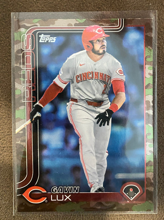 Gavin Lux - 2025 Topps Series 2 - Memorial Day CAMO /25 - Reds