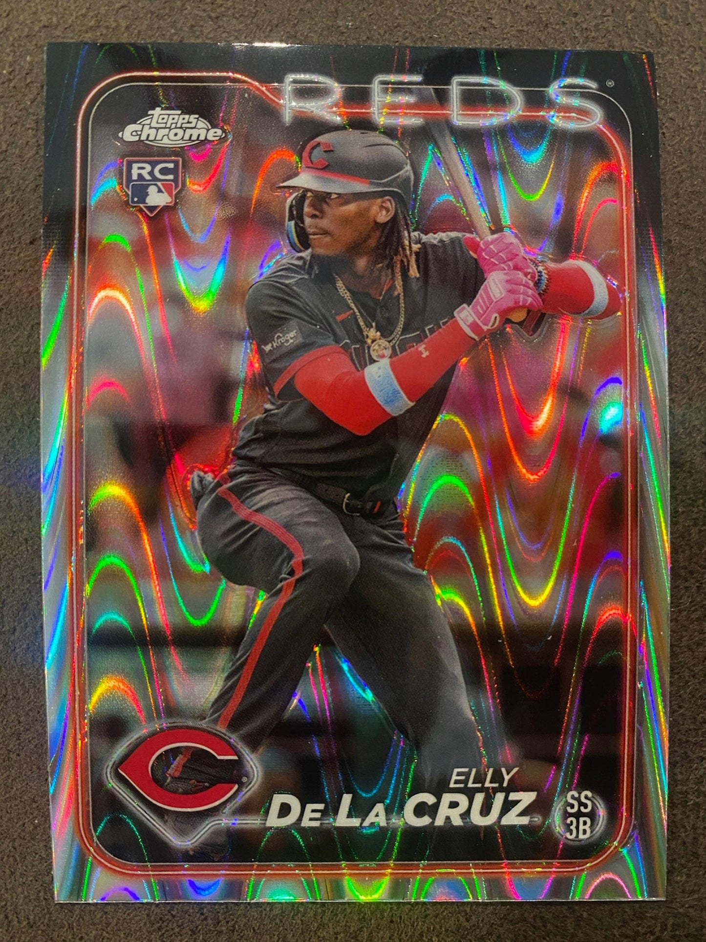 Elly De La Cruz - 2024 Topps Chrome - Rookie Raywave Refractor - Reds