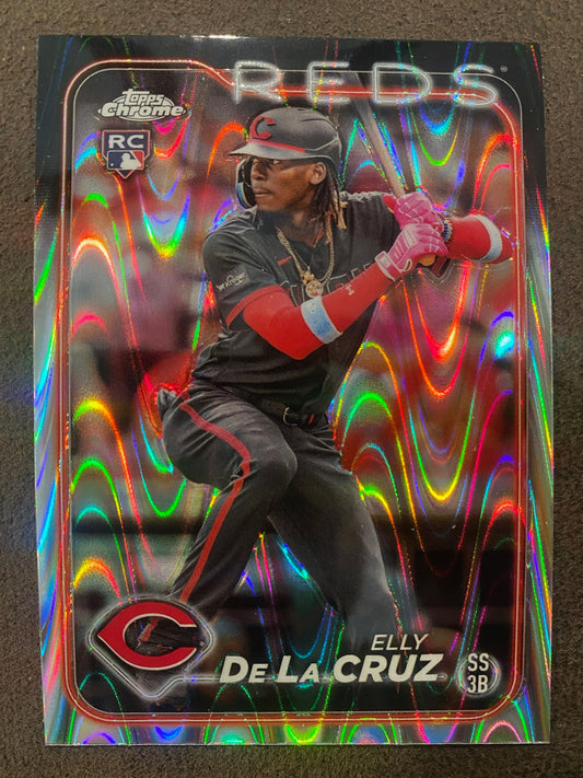 Elly De La Cruz - 2024 Topps Chrome - Rookie Raywave Refractor - Reds