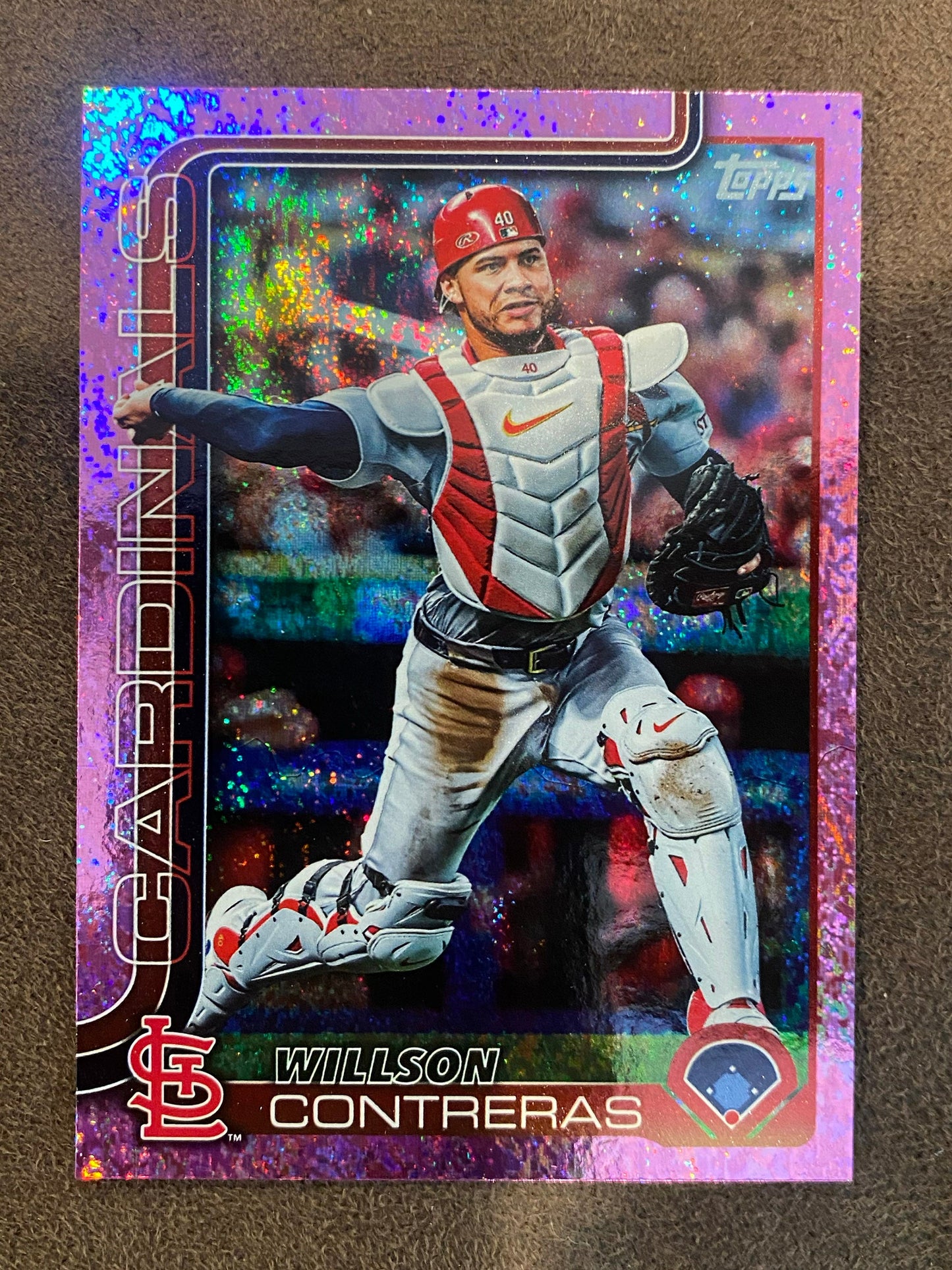 Willson Contreras - 2025 Topps Series 2 - Pink Holofoils - Cardinals