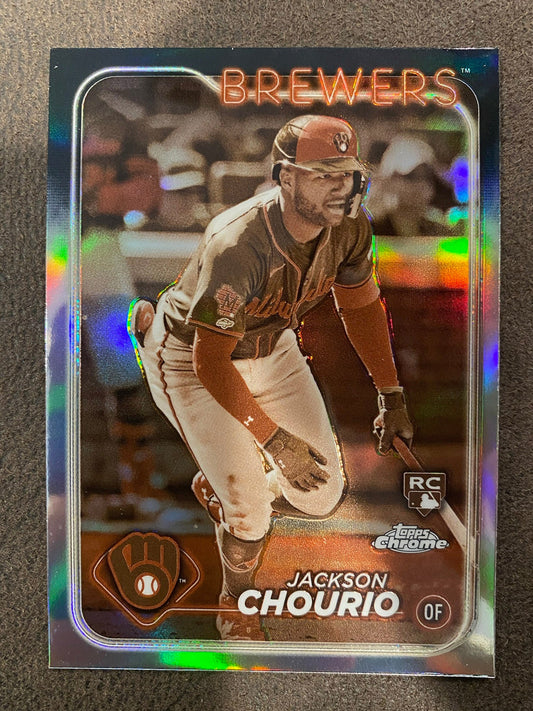 Jackson Chourio - 2024 Topps Chrome - Rookie Sepia Refractor - Brewers