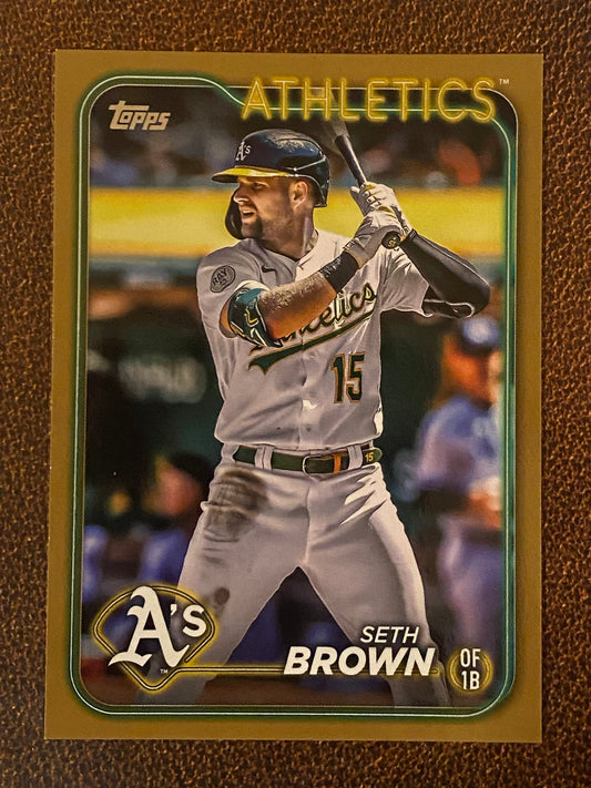 Seth Brown - 2024 Topps Series 1 - Gold /2024 - Athletics