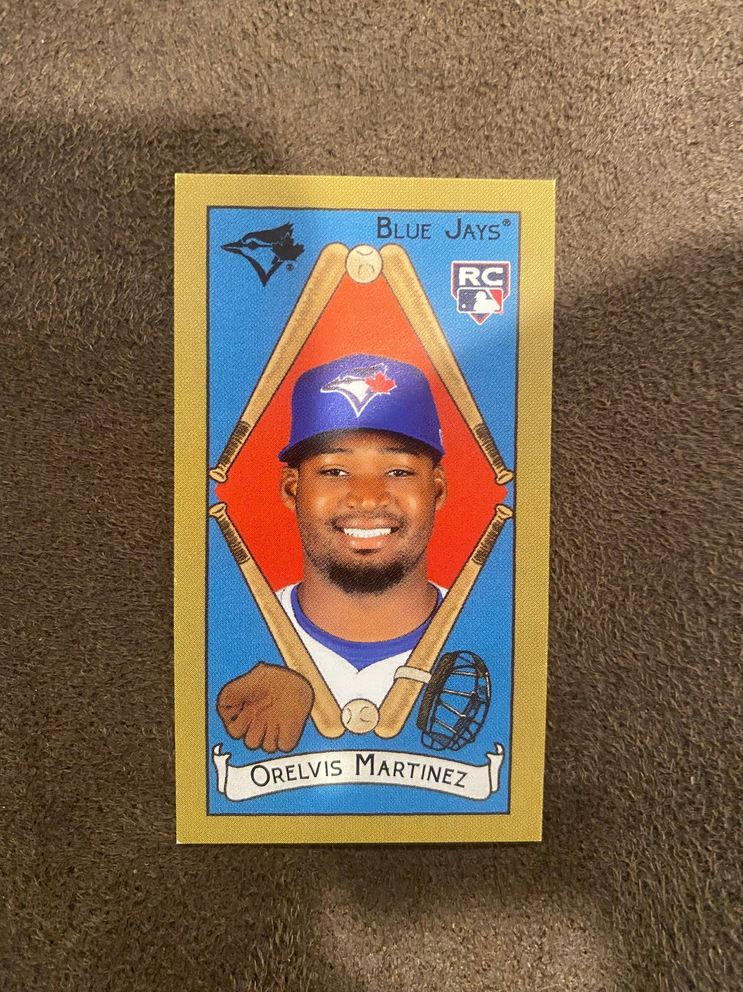 Orelvis Martinez - 2025 Topps T205 Mini - Polar Bear Back (**Corner Whiting**) - Blue Jays