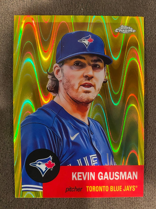 Kevin Gausman - 2022 Topps Chrome Platinum Anniversary - Yellow Raywave /250 - Blue Jays