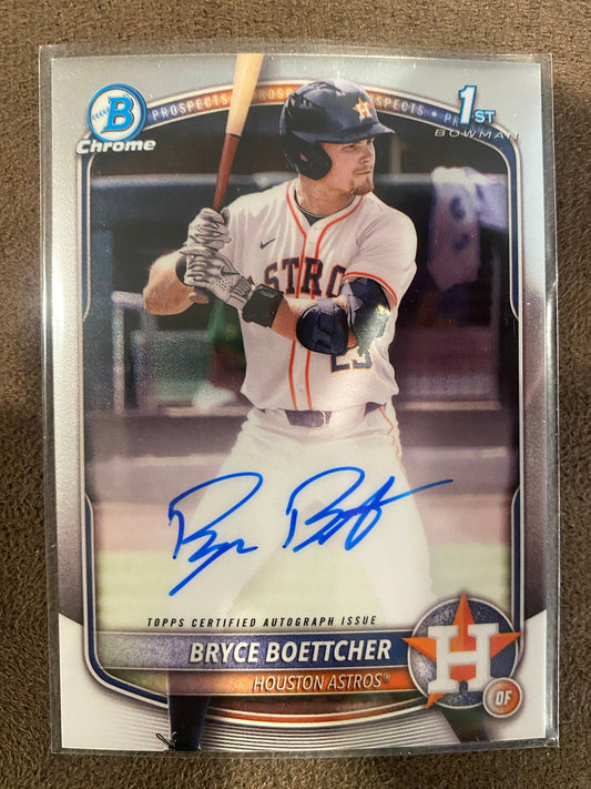 Bryce Boettcher - 2025 Bowman Chrome - 1st Chrome AUTO - Astros