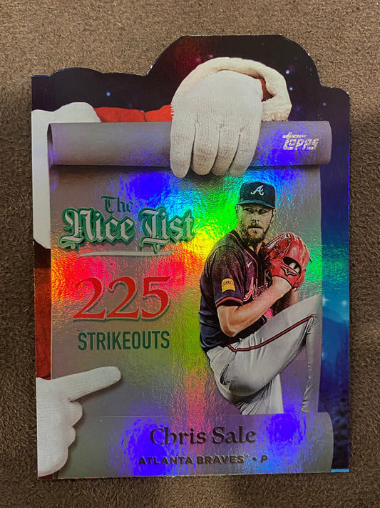 Chris Sale - 2025 Topps Holiday - The Nice List - Braves