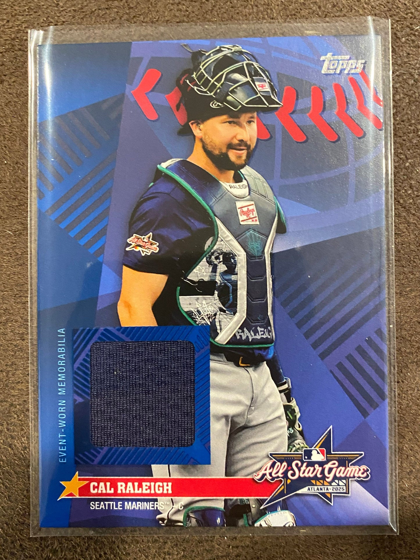 Cal Raleigh - 2025 Topps Update - All Star Stitches Event-Worn RELIC - Mariners