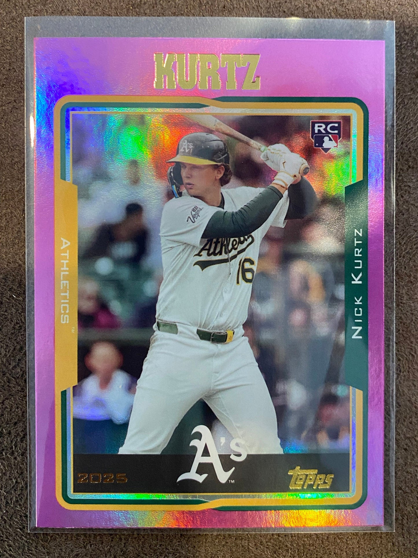 Nick Kurtz - 2025 Topps Archives - Pink Foil Rookie - Athletics