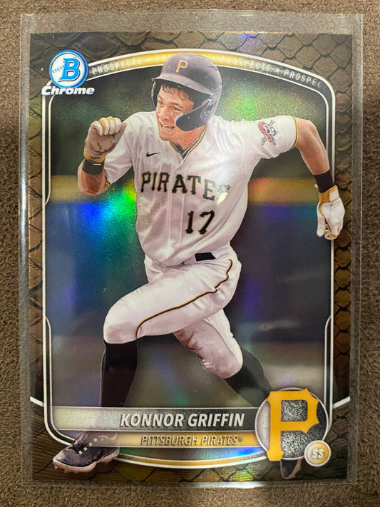Konnor Griffin - 2025 Bowman Chrome - Prospect Reptilian Refractor - Pirates